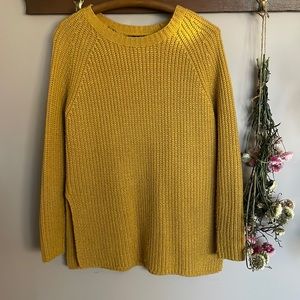 Forever 21 Mustard Long Knit Sweater